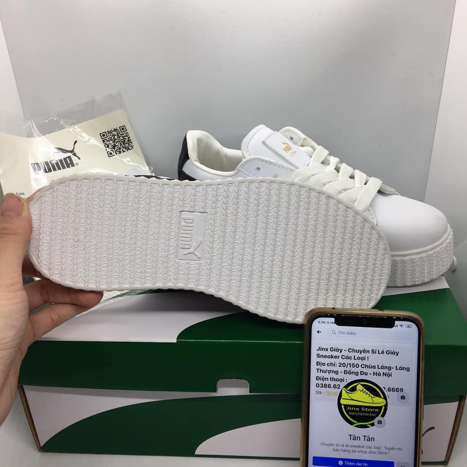 [Hot trend-Freeship] Giày thể thao Puma trắng kẻ đen cao cấp Jinx Store | BigBuy360 - bigbuy360.vn