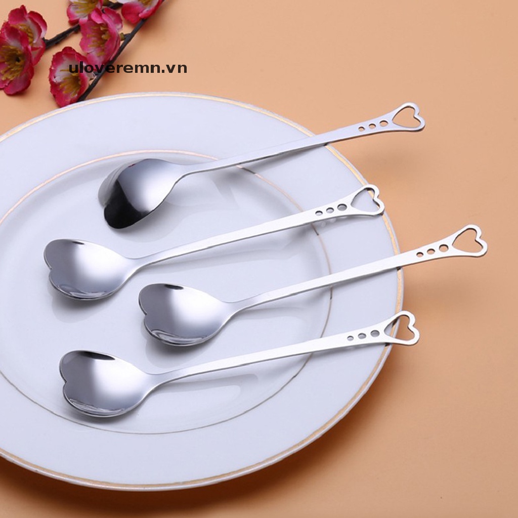[uloveremn] Bán NóngMuỗng Cà Phê Hình Trái Tim Bằng Thép Không Gỉ