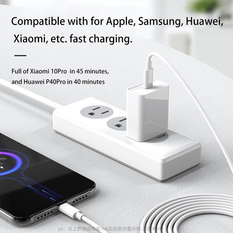 Cáp USB C sang USB C cho Samsung S20 Xiaomi PD 60W Cáp sạc nhanh cho MacBook Pro IPad Pro cho iPhone Cáp sạc loại C