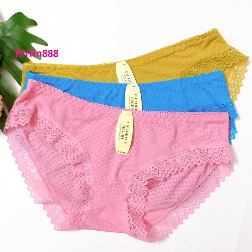 Quần lót su thông hơi viền ren mịn đẹp sexy Q5866 - Quần chíp nữ su mát lạnh - TinTin888