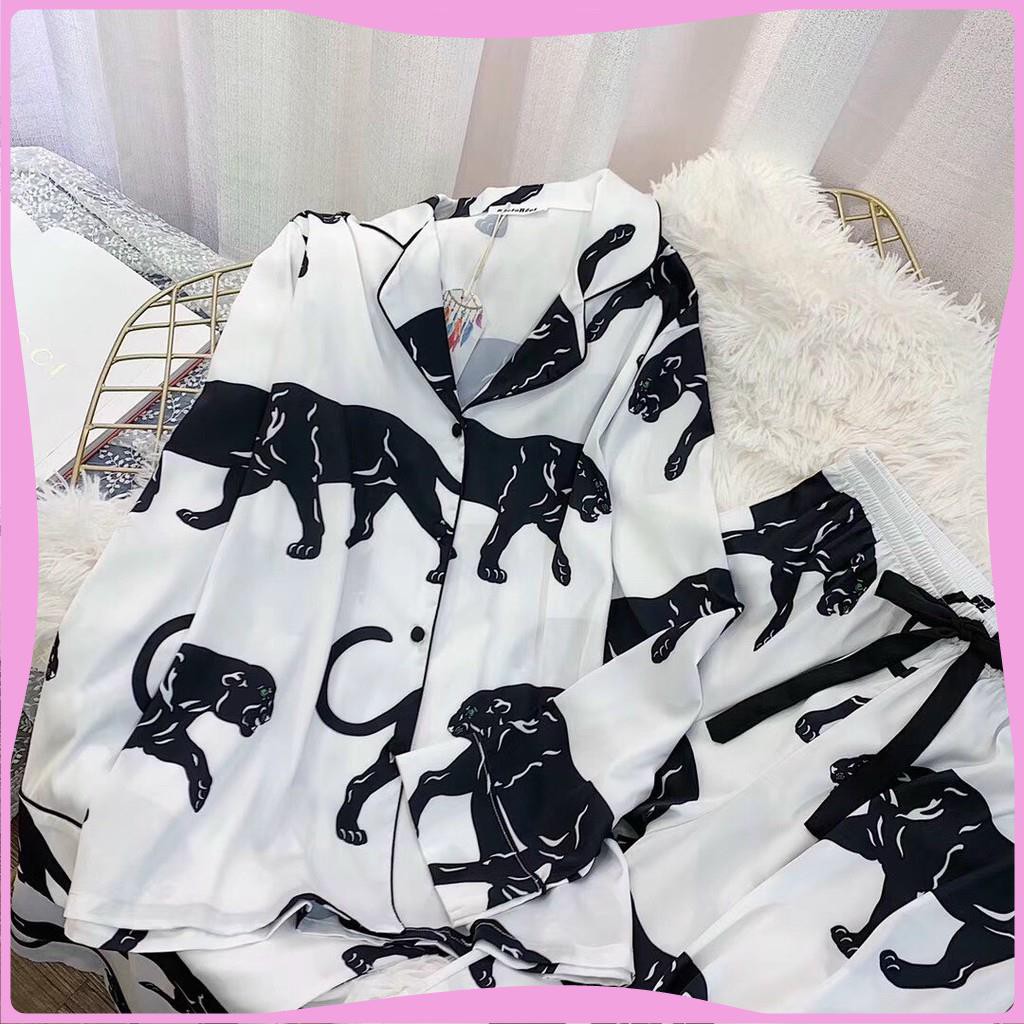 Bộ Ngủ Dài Tay Mặc Nhà Lụa Satin Cao Cấp, Bộ Ngủ Chất Lụa Siêu Siêu Đẹp | BigBuy360 - bigbuy360.vn