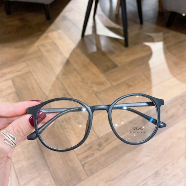 MẮT KÍNH THỜI TRANG GIẢ CẬN , GỌNG TRÒN VO[Tặng kèm túi da+ khăn lau kính]