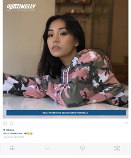 Hoodie camo nelly hồng