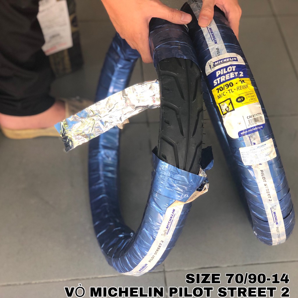 CẶP VỎ MICHELIN GAI PILOT STREET 2 SIZE 70/90-14 VÀ 80/90-14