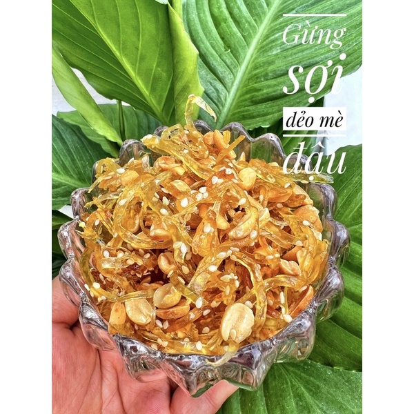 Mứt Gừng dẻo sợi đu đủ đậu phộng ( thơm ngon) hủ 260G