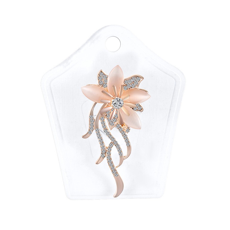 Cài áo thời trang hoa đính đá cao cấp hoa quỳnh GC09