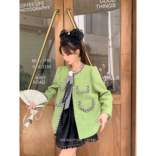 Iris Boutique IC2022N30 green pink Sunny time green jacket Áo khoác Jacket