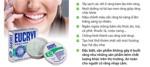Bột trắng răng Eucryl Anh