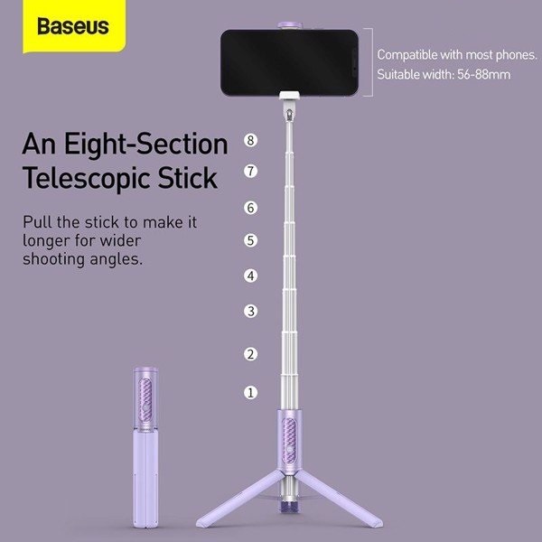 Baseus -BaseusMall VN Gậy selfie tích hợp nút chụp bluetooth LVN006 Baseus Traveler Bluetooth Tripod Selfie Stick