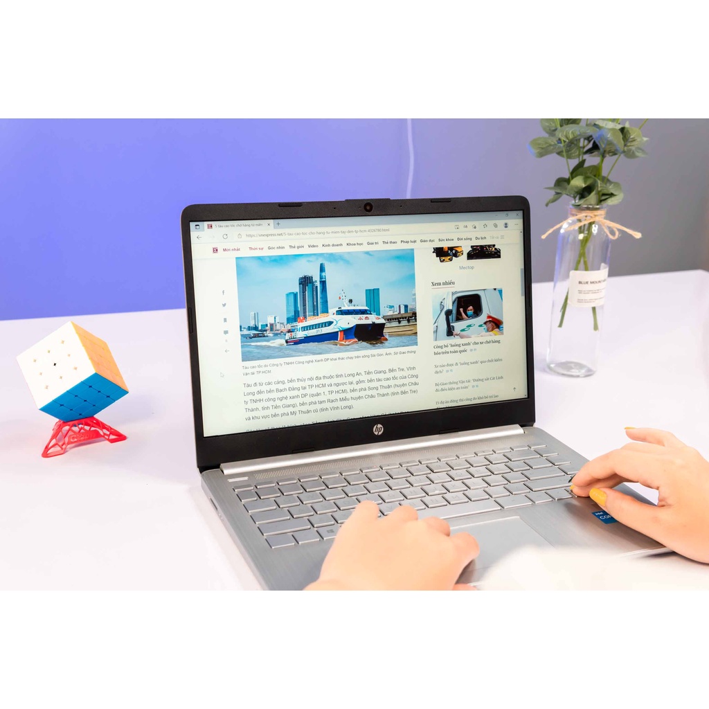 Laptop HP 14-DQ2055WM, i3-1115G4/ Ram 4Gb / SSD 256Gb/ 14'' FHD/ New full box | BigBuy360 - bigbuy360.vn