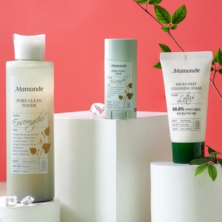 Bộ làm sạch & giảm bã nhờn, ngừa mụn đầu đen Mamonde Pore Clean Toner 250ml + Pore Clean Stick 18g + Sữa rửa mặt 15ml