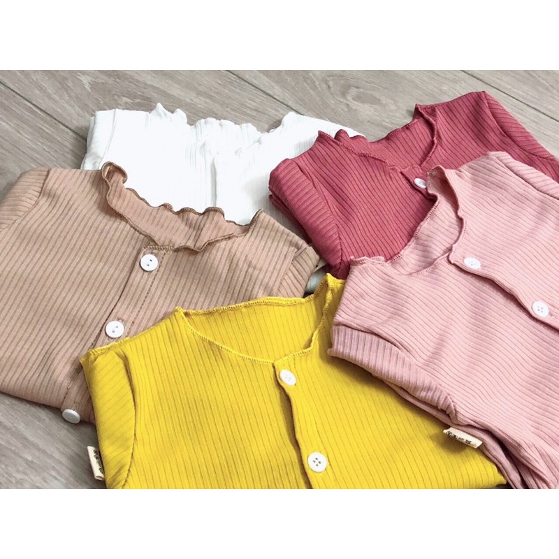 Bộ dài bé gái cotton gân xuất chất đẹp size 1-5t