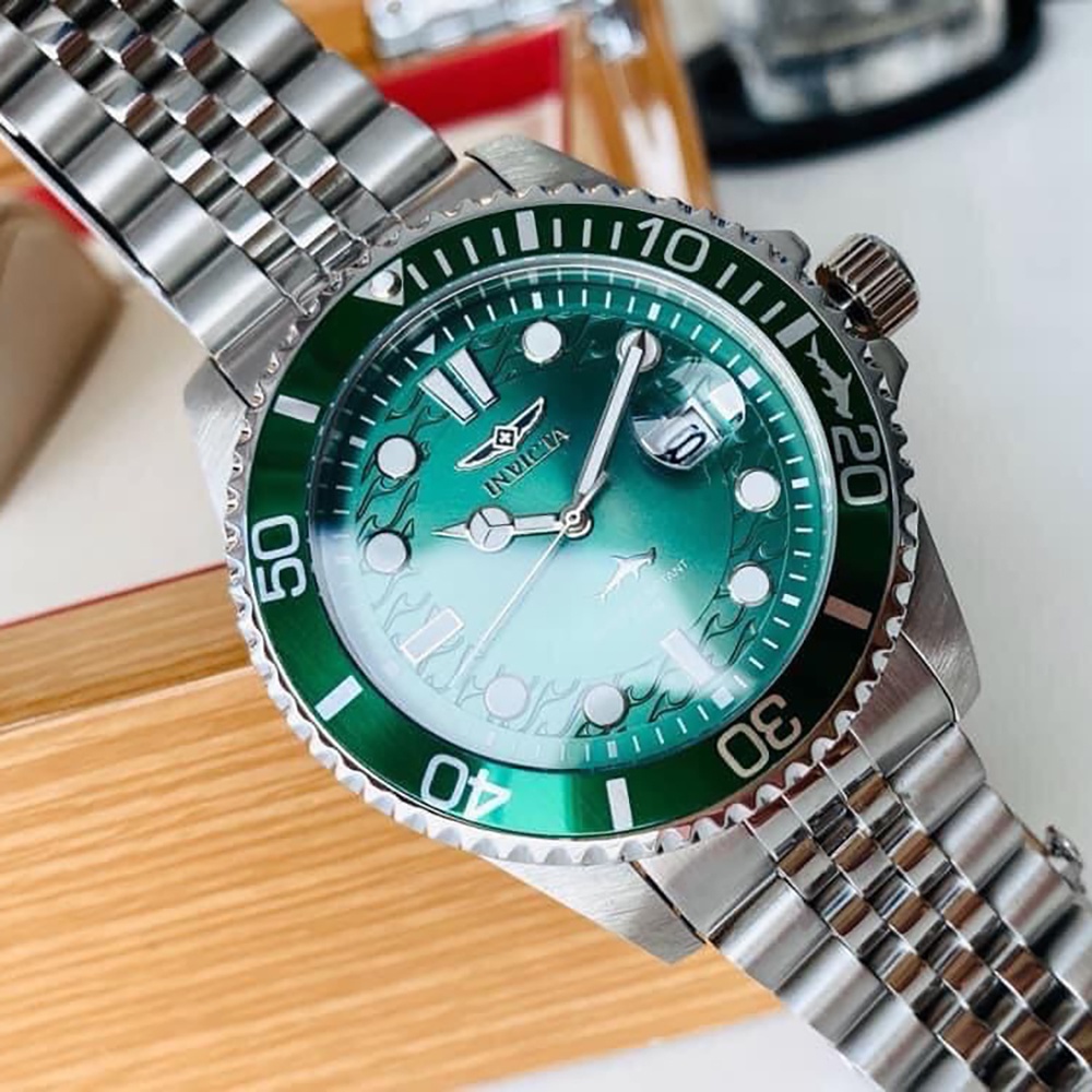 ĐỒNG HỒ NAM INVICTA PRO DIVER GREEN DIAL MEN’S WATCH