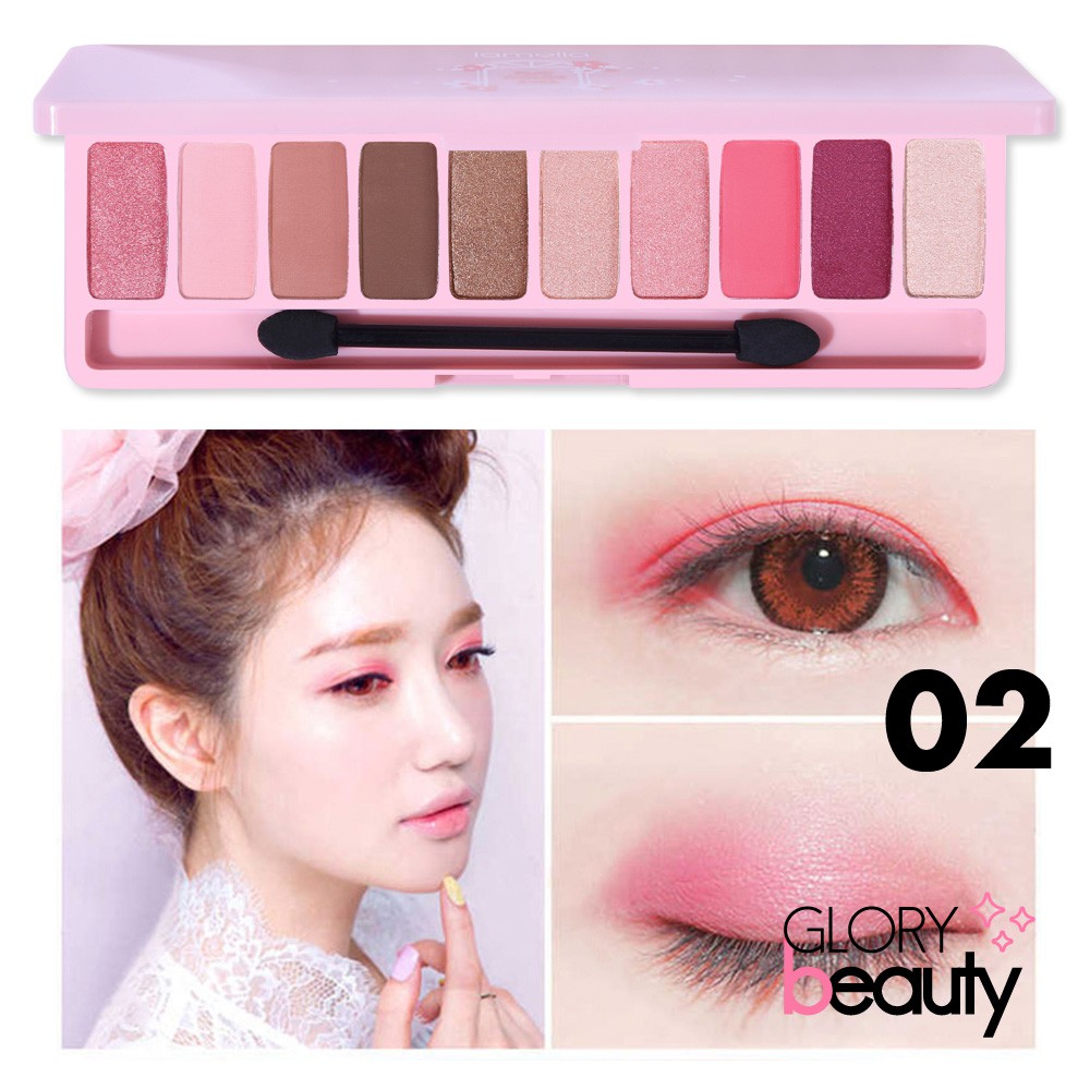 (Hàng Mới Về) Bảng Phấn Mắt Lameila 10 Màu Tông Lì Và Nhũ Lâu Trôi | BigBuy360 - bigbuy360.vn