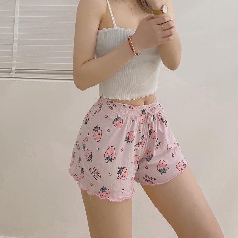 [QUÀ TẶNG LÀ CHUN TÓC NHIỀU MÀU NỮ TÍNH DAI DẺO MỀM] Quần short nữ mặc nhà cotton,Quần đùi nữ mặc nhà cotton