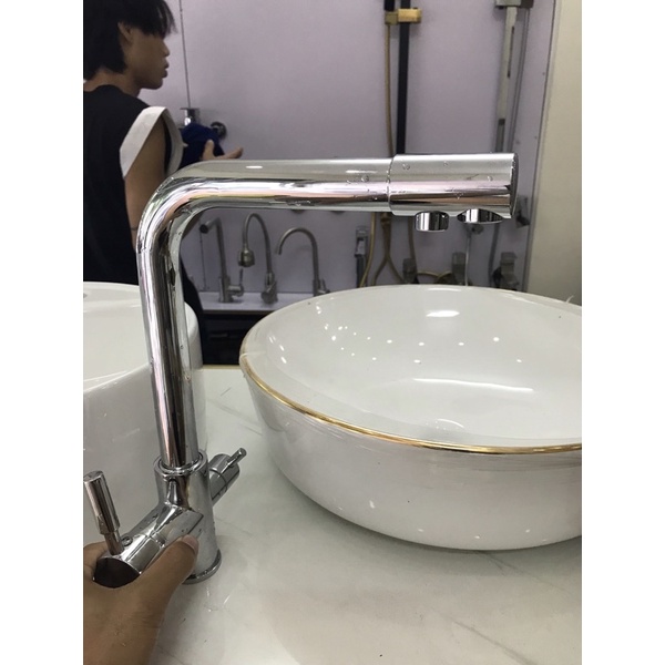 🌾🌹🍀🍀vòi rửa bát 3 đường nước.vòi rửa bát đồng nóng lạnh