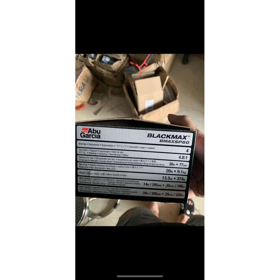 Máy câu ABU GARCIA BLACKMAX SP10,20,30,60 tương đương 1000,2000,3000,5000 hàng  hót