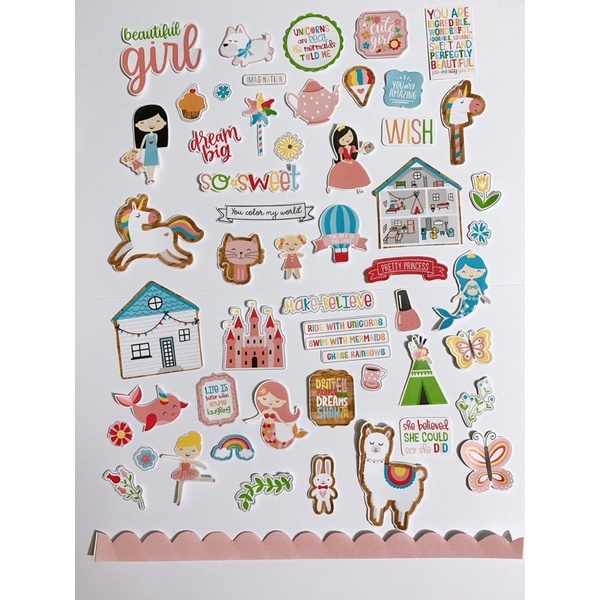 Sticker all girl cắt sẵn trang trí Love box,scrapbook và khung ảnh nổi