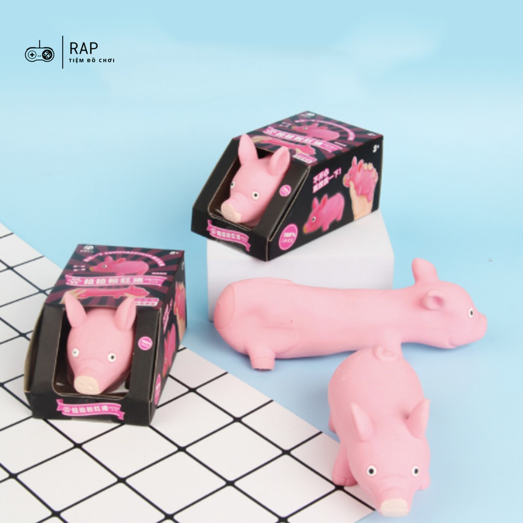 Mô hình lợn hồng heo silicon siêu co giãn, đàn hồi thay đổi hình dáng giúp giảm stress - Rap