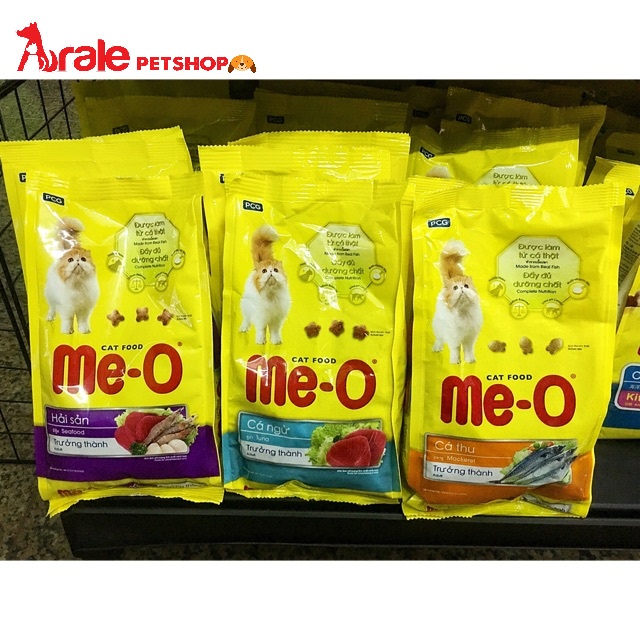 Thức ăn cho mèo Me-o vị hải sản 350g, 1.2kg