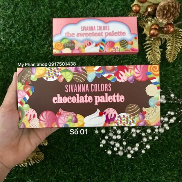 Bảng Màu Mắt 18 ô SIVANNA COLORS The Sweetest & Chocolate Palette