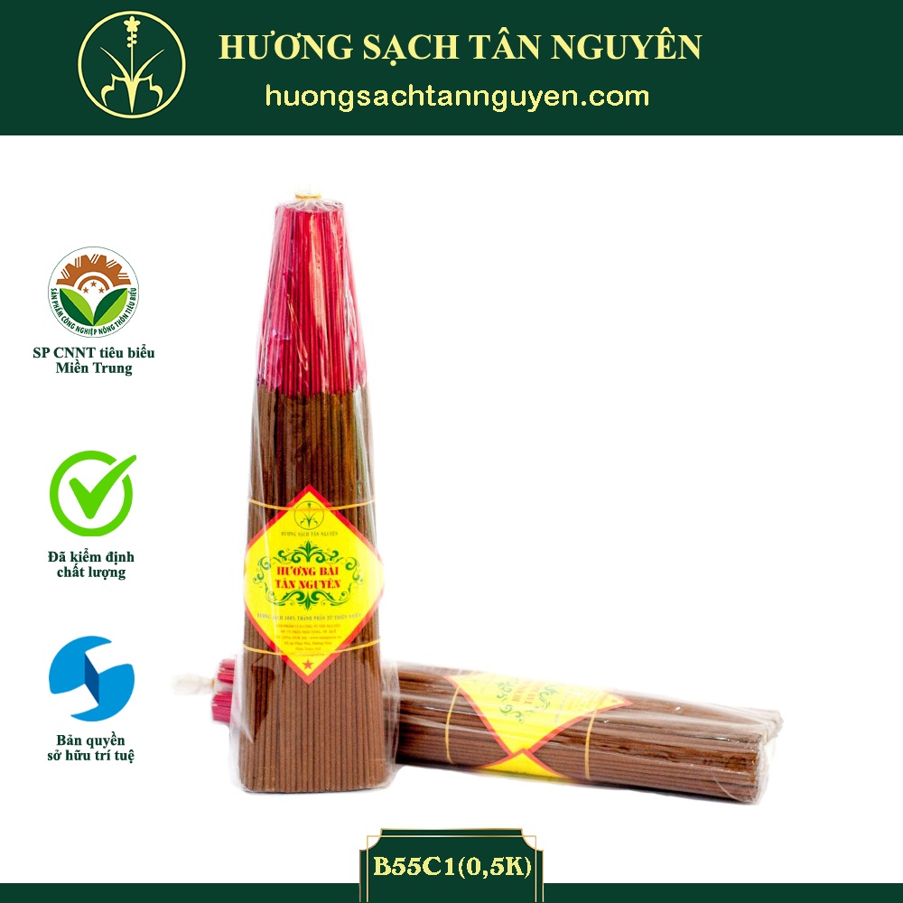 Hương Sạch Tân Nguyên, nhang bài, nhang sạch an toàn sức khỏe, túi 500gr