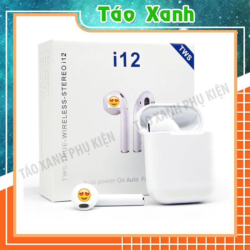 Tai Nghe Bluetooth i12 - Táo Xanh Phụ Kiện [i12.Trắng]