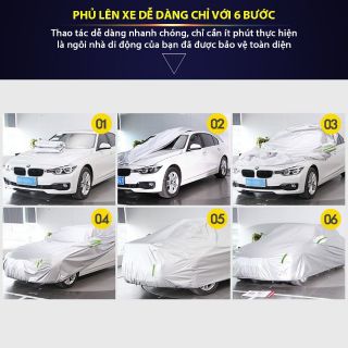 Bạt phủ xe ô tô cao cấp size 2m ( kia moning, i10, fadil vv )
