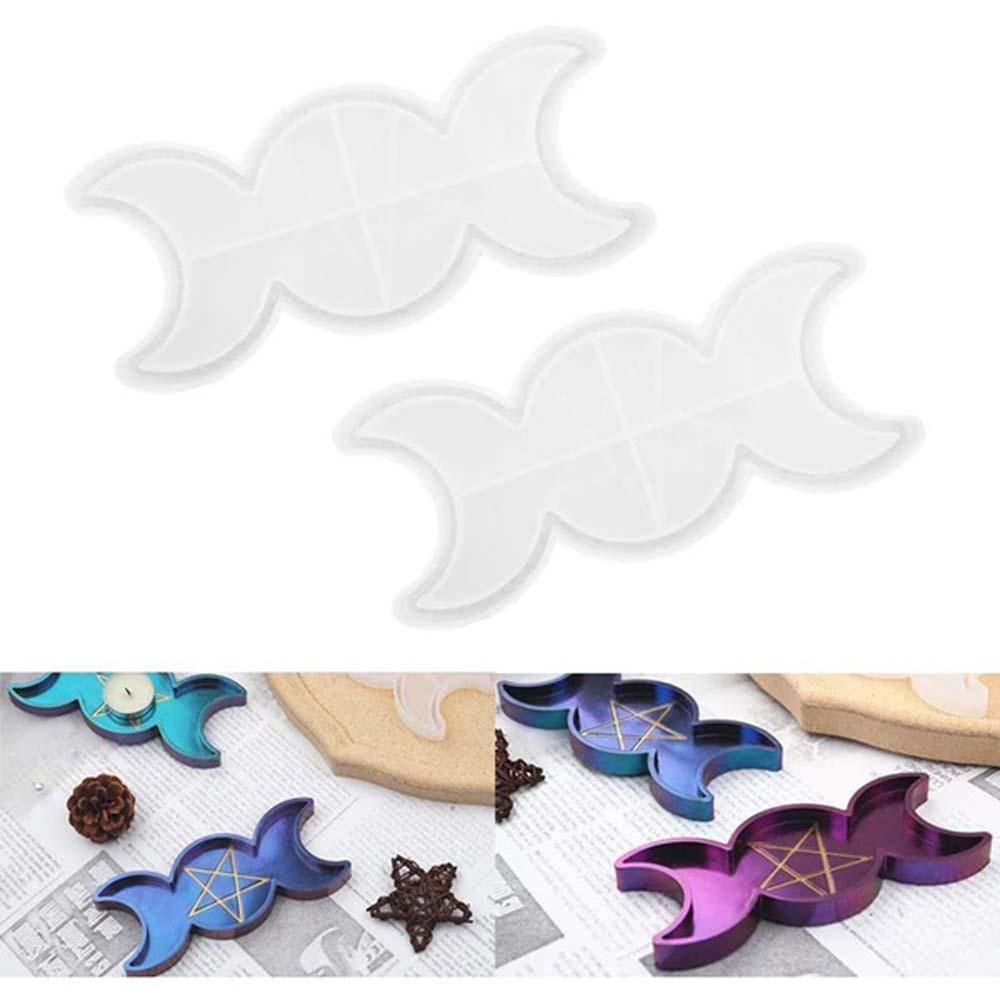 Khuôn Silicone Làm Gương Trang Điểm Thanh Lịch|Hộp Silicone Hình Mặt Trăng / Mặt Trời / Mặt Trời / Ngôi Sao Dùng Trang Trí