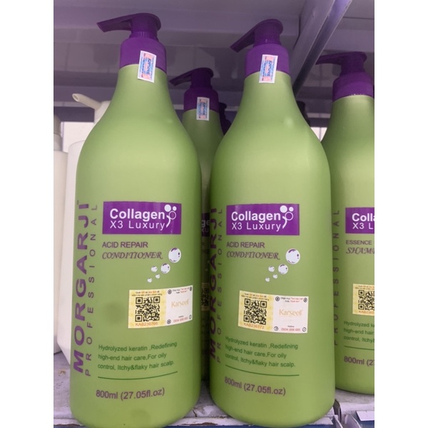 MORGARJI-CẶP DẦU GỘI XẢ SIÊU PHỤC HÒI, SIÊU MỀM MƯỢT KÍCH THÍCH MỌC TÓC MỚI 800ML