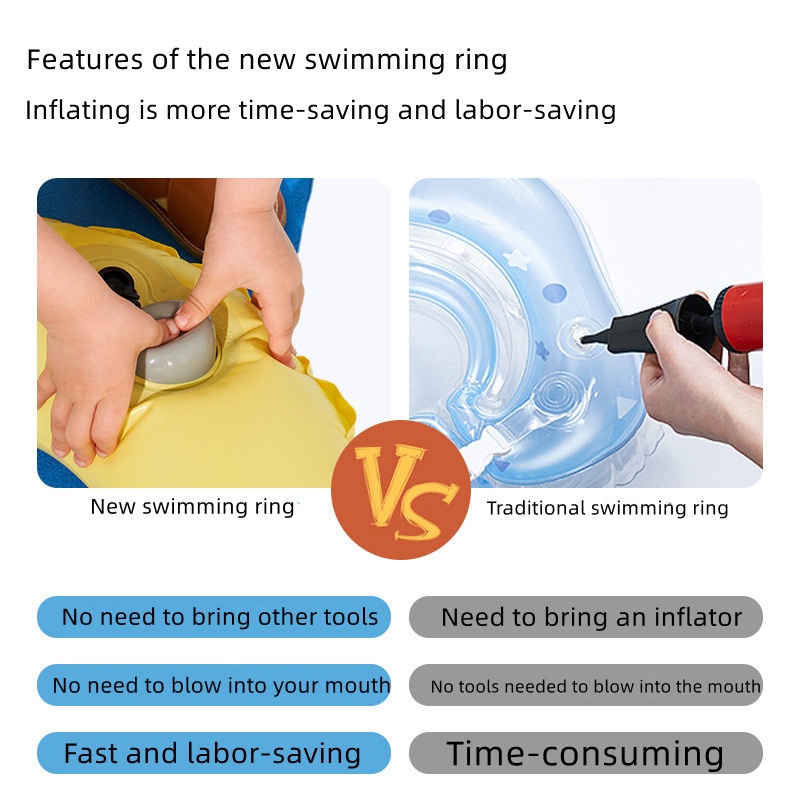 Lemonkid mẫu mới phao bơi trẻ em dụng cụ bơm phao bơi trẻ em nam nữ mùa hè biển chóng nước chóng rò rỉ hơi dụng cụ bơi lội 22105