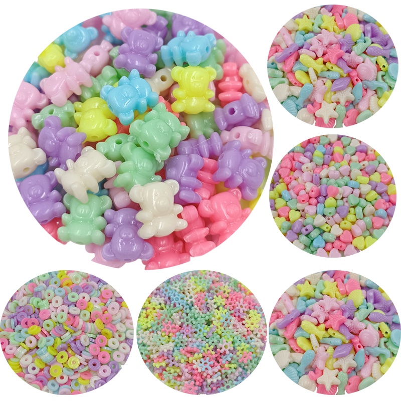 Set 20 / 40 / 100 Hạt Xỏ Lỗ Hình Gấu Hoạt Hình