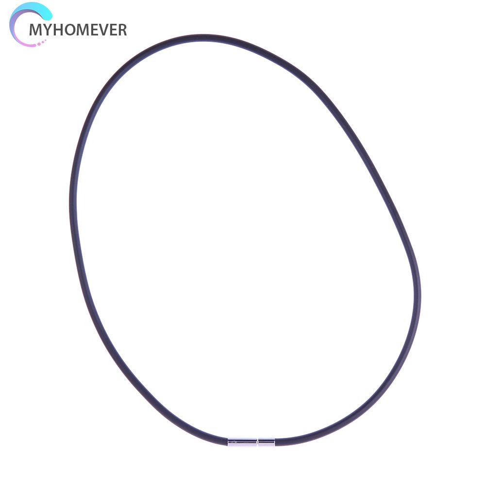 Vòng cổ choker bằng cao su đen 3mm 16/18/24inch cho nam nữ