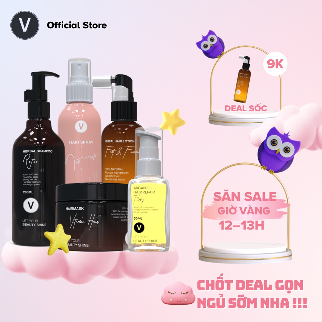 Combo 17 Dưỡng Tóc, Ủ Tóc Phục Hồi, Ngăn Rụng Tóc, Phủ Bóng Chuyên Sâu VyvyHaircare