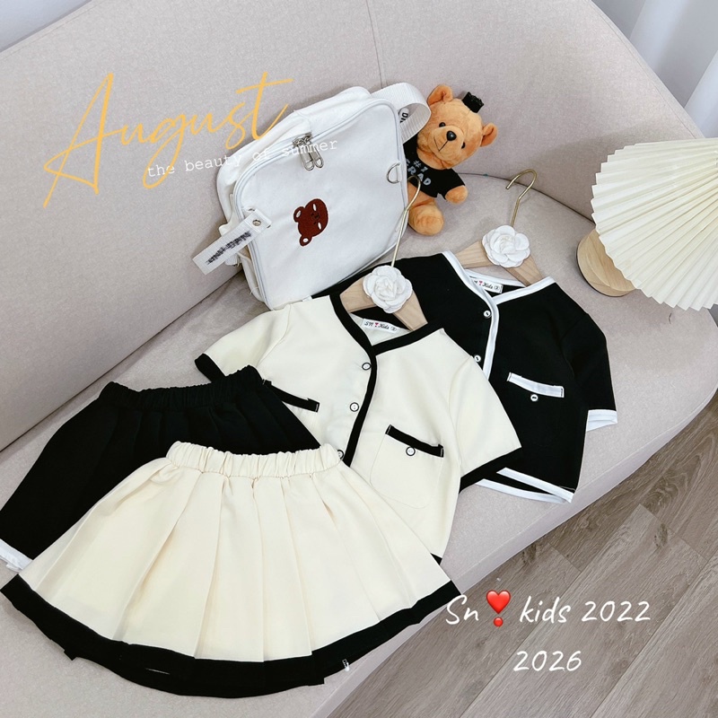 Set Váy Điệu Tiểu Thư Bé Gái 2 Màu