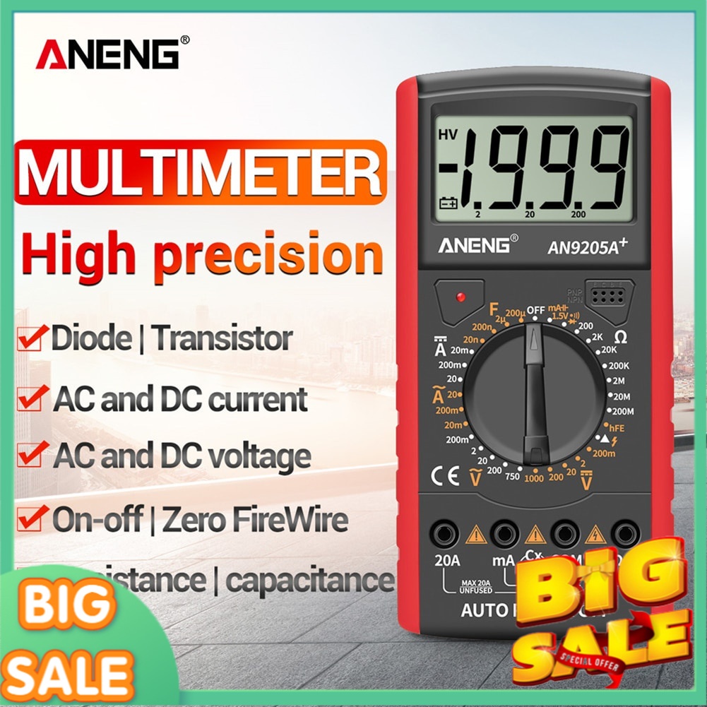 Aneng An9205A Digital Multimeter Lcd 3 1/2 1999