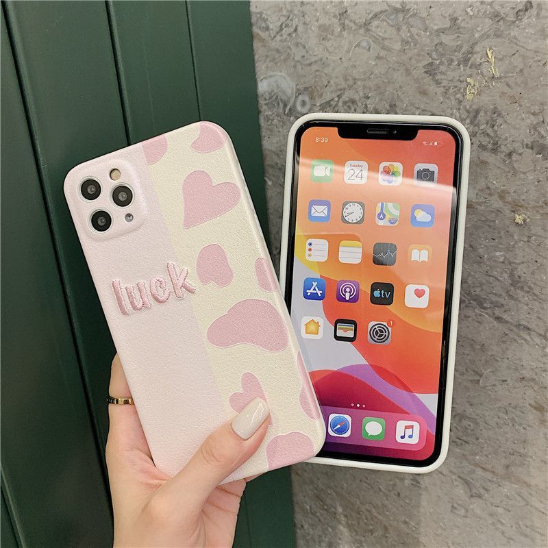 IPhone 11 11pro 11promax vỏ điện thoại đáng yêu 7 8Plus SE X XS Bảo vệ chống rơi XR XSMAX 12 12promax 12Mini Ốp lưng mềm chống rơi rớt 5ueN