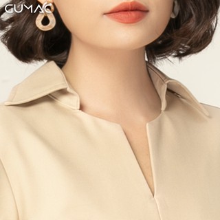 Đầm cổ V bản lật GUMAC DA973