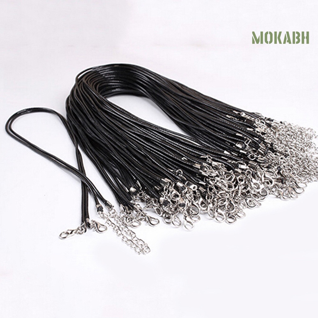Set 10 Vòng Cổ Choker Bện Dây Giả Da Màu Đen Thời Trang Có Thể Điều Chỉnh