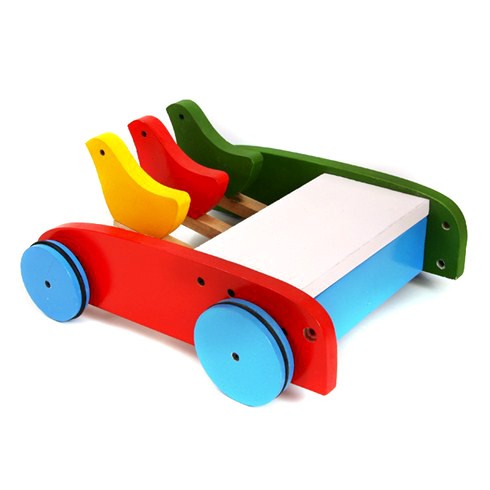 Xe Đẩy Tập Đi Bằng Gỗ Hình 3 Con Gà Cho Bé - BX0732