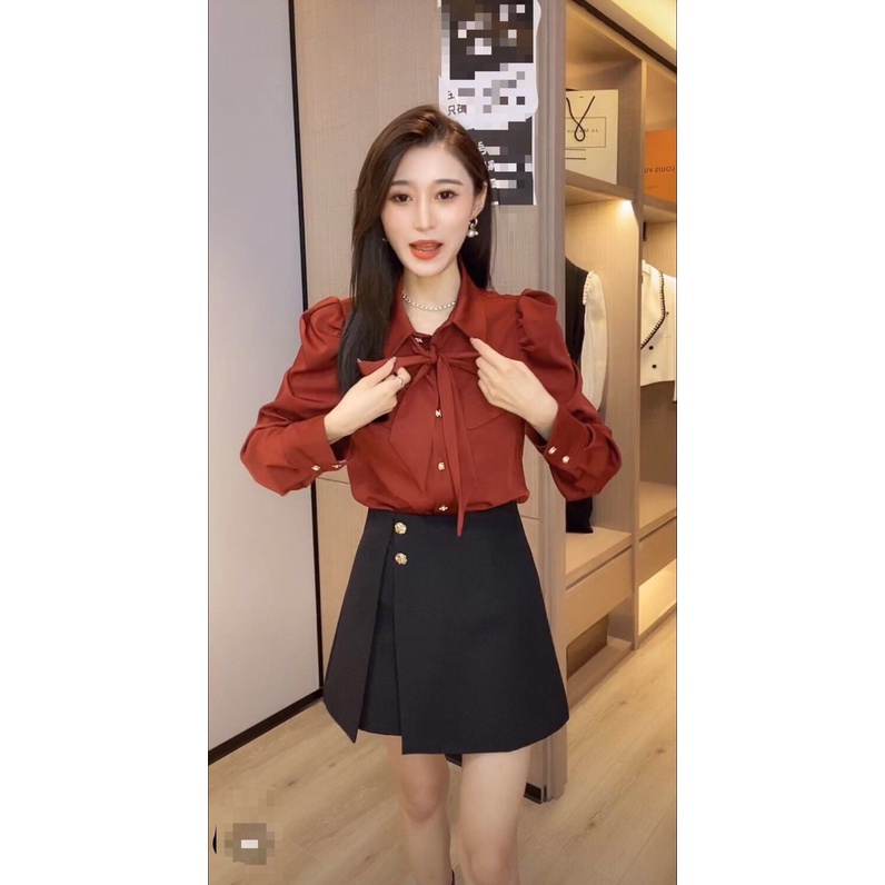 Áo Sơ Mi Tay Dài Phồng Thời Trang Dành Cho Nữ