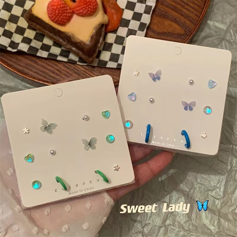 Đôi Bông Tai Hình Chữ C Mạ Bạc 925 Thời Trang Cho Nữ