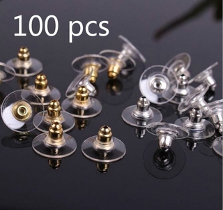 Bộ 100 Nút Chốt Khuyên Tai Mạ Vàng / Bạc