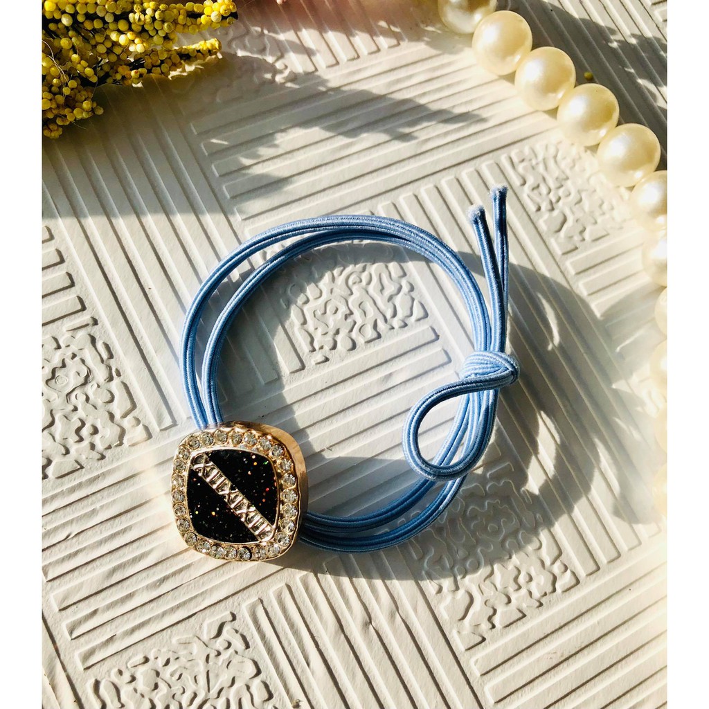 Dây buộc tóc đính giả đá siêu xinh cho nữ