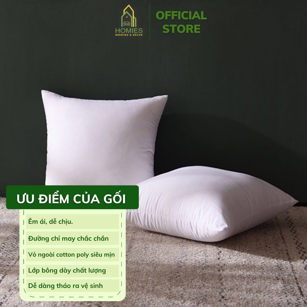Ruột Gối Tựa Vuông HOMIES Trang Trí Sofa - Kích Thước 50cm x 50cm