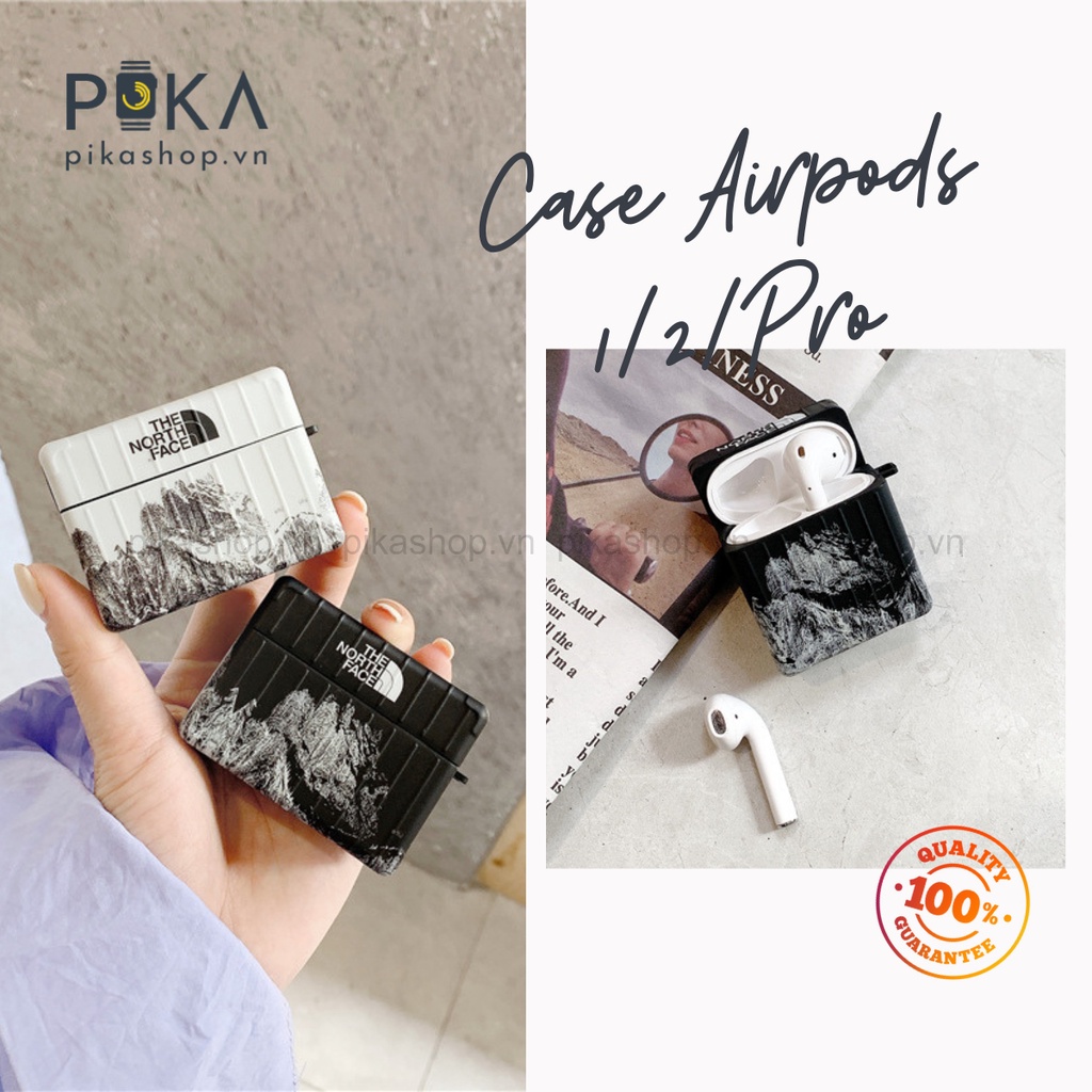 Case Vỏ Bọc Air.pods Pro 1 2 The N.orth Face Cá Tính Chất Liệu Nhựa TPU Chống Bám Bẩn