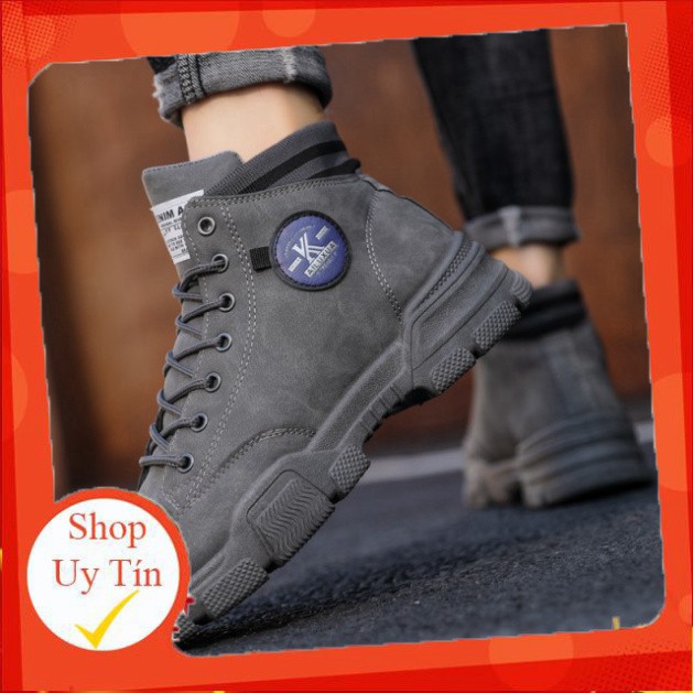 Giày cao cổ nam Denim ARS da cao cấp kiểu dáng thời trang phong cách