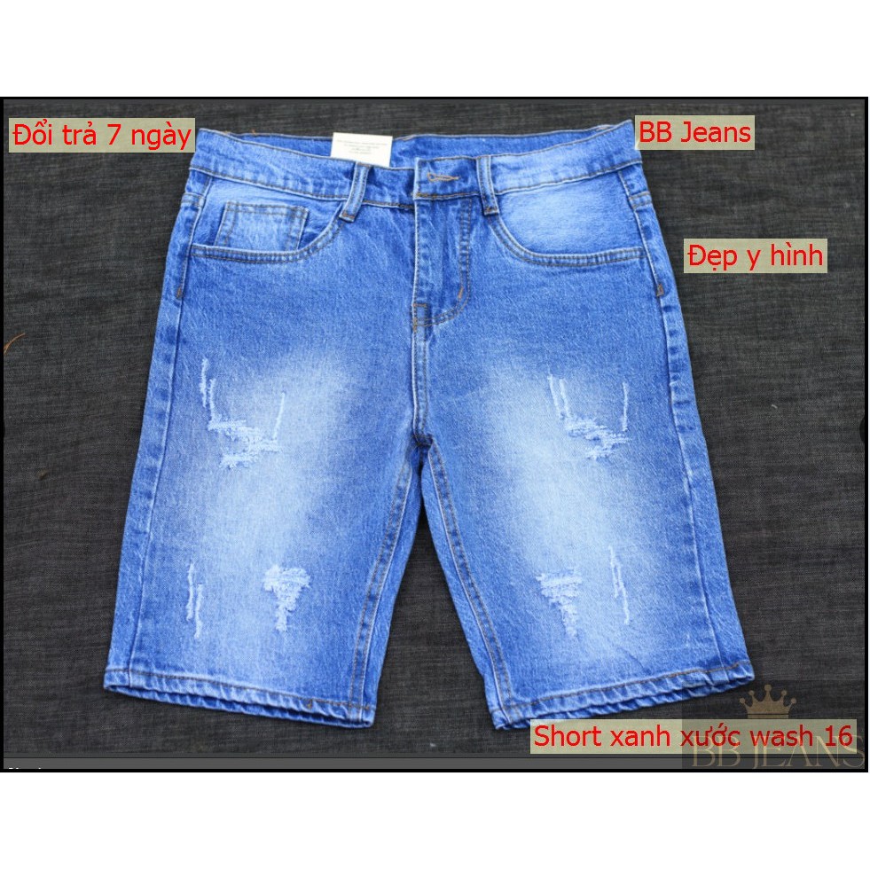 Quần Short Jean Nam Cao Cấp co dãn MS710 [Videos + hình thật]