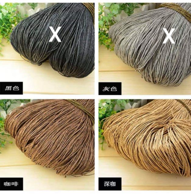 Sợi cói giấy móc mũ nón, túi xách, trag trí