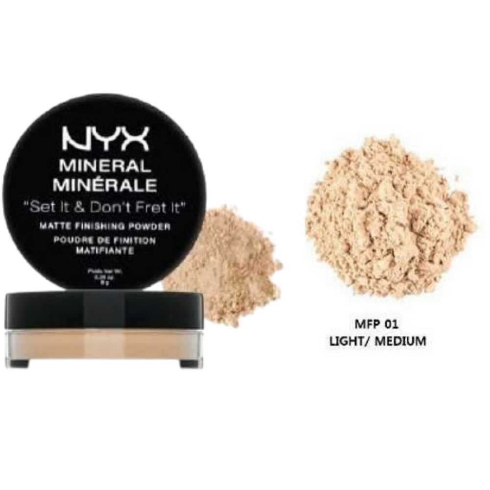 [Chính hãng] Phấn phủ bột kiềm dầu NYX Mineral Matte Finishing Powder 2 màu tùy chọn 8g